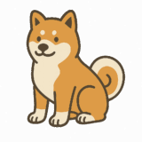 秋田犬のフリーイラストです