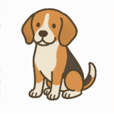 ビーグルのフリーイラストです