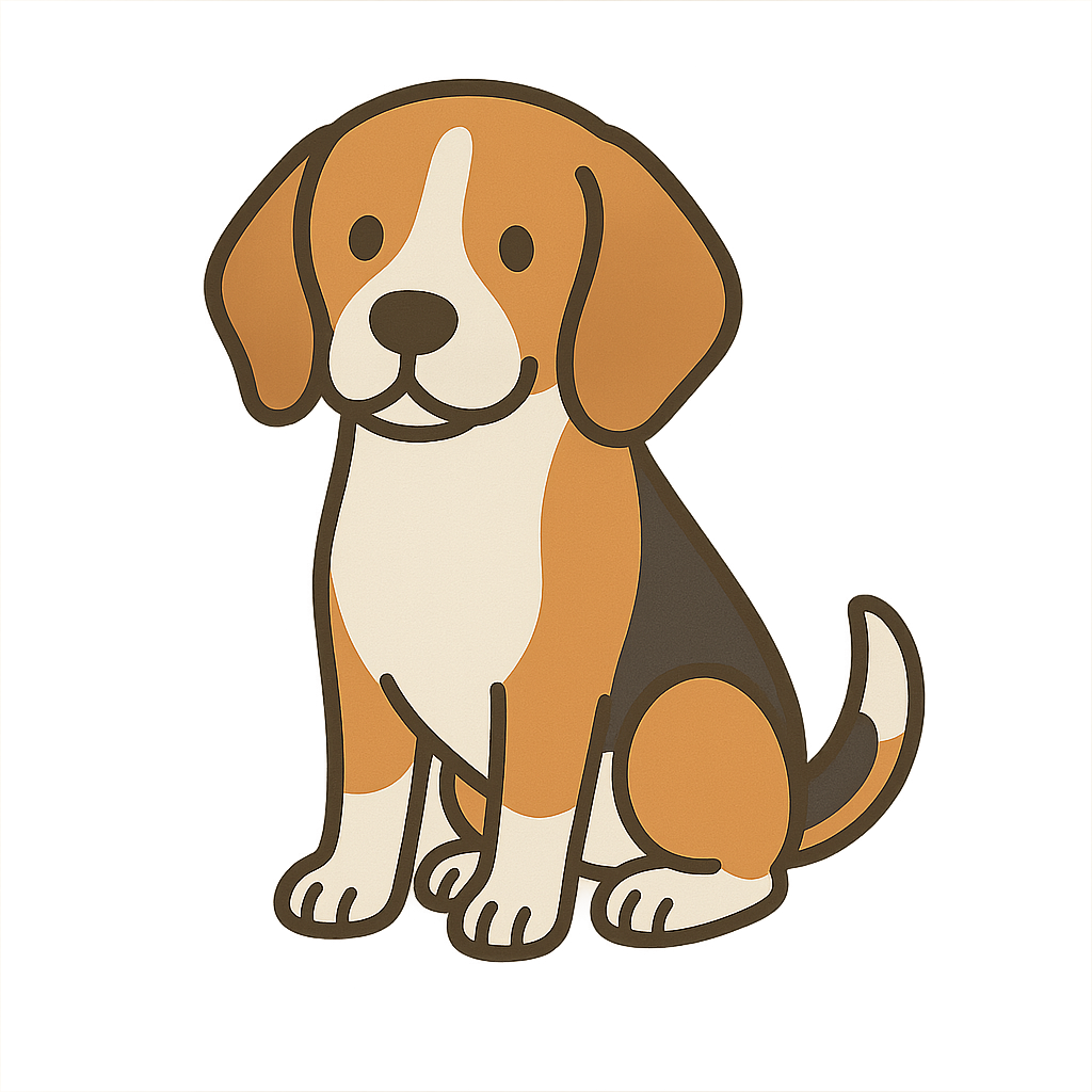 ビーグルのフリーイラストです