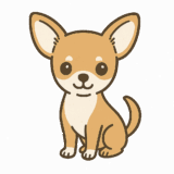 チワワのフリーイラストです