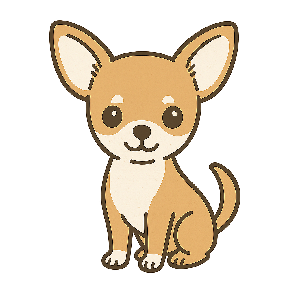 チワワのフリーイラストです