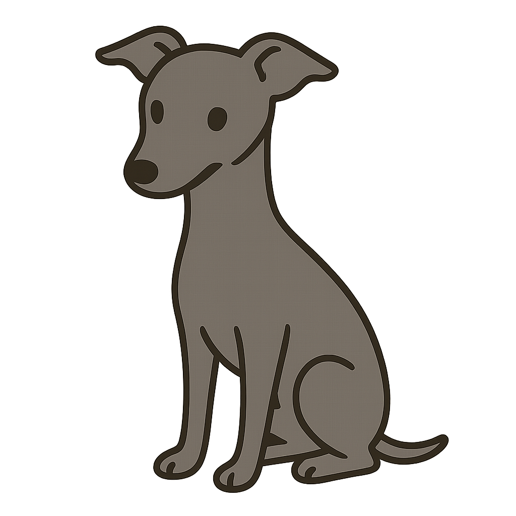 イタリアングレーハウンドのフリーイラストです