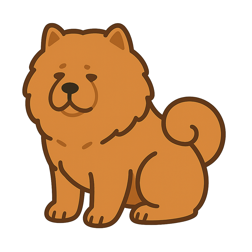 チャウチャウのフリーイラストです