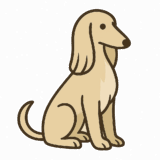 アフガンハウンドのフリーイラストです