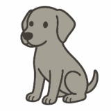 ワイマラナーのフリーイラストです