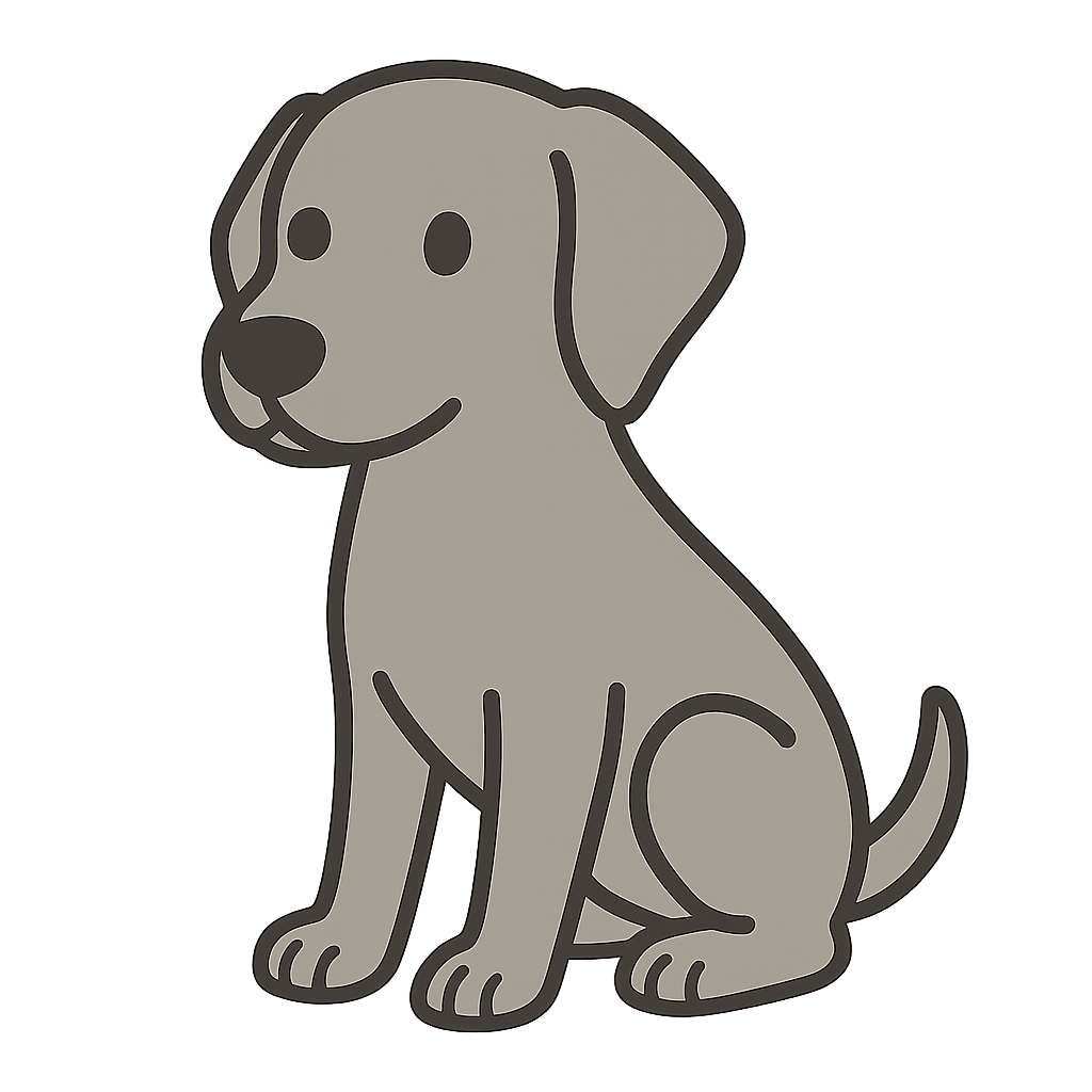 ワイマラナーのフリーイラストです