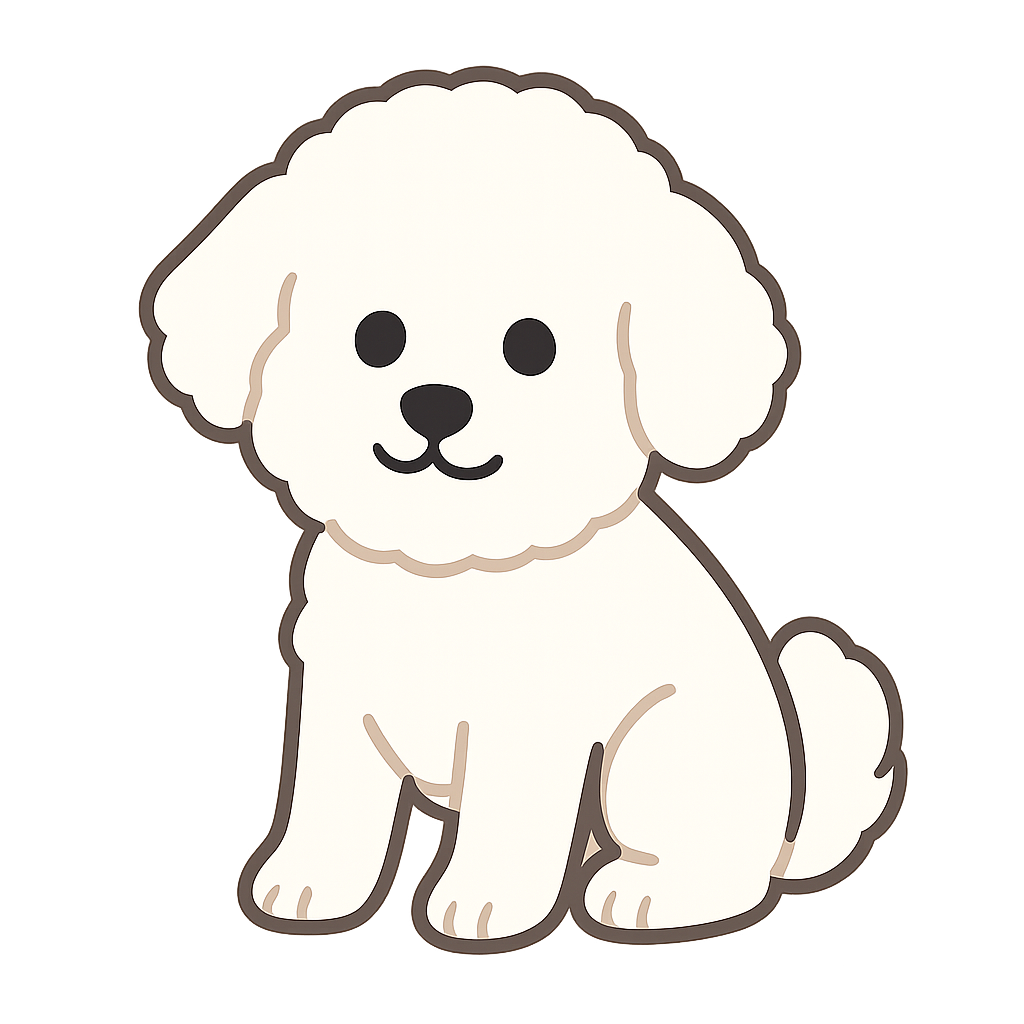 ビションフリーゼのイラスト