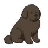 ニューファンドランドのフリーイラストです