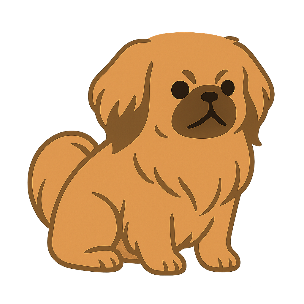 ペキニーズのフリーイラストです