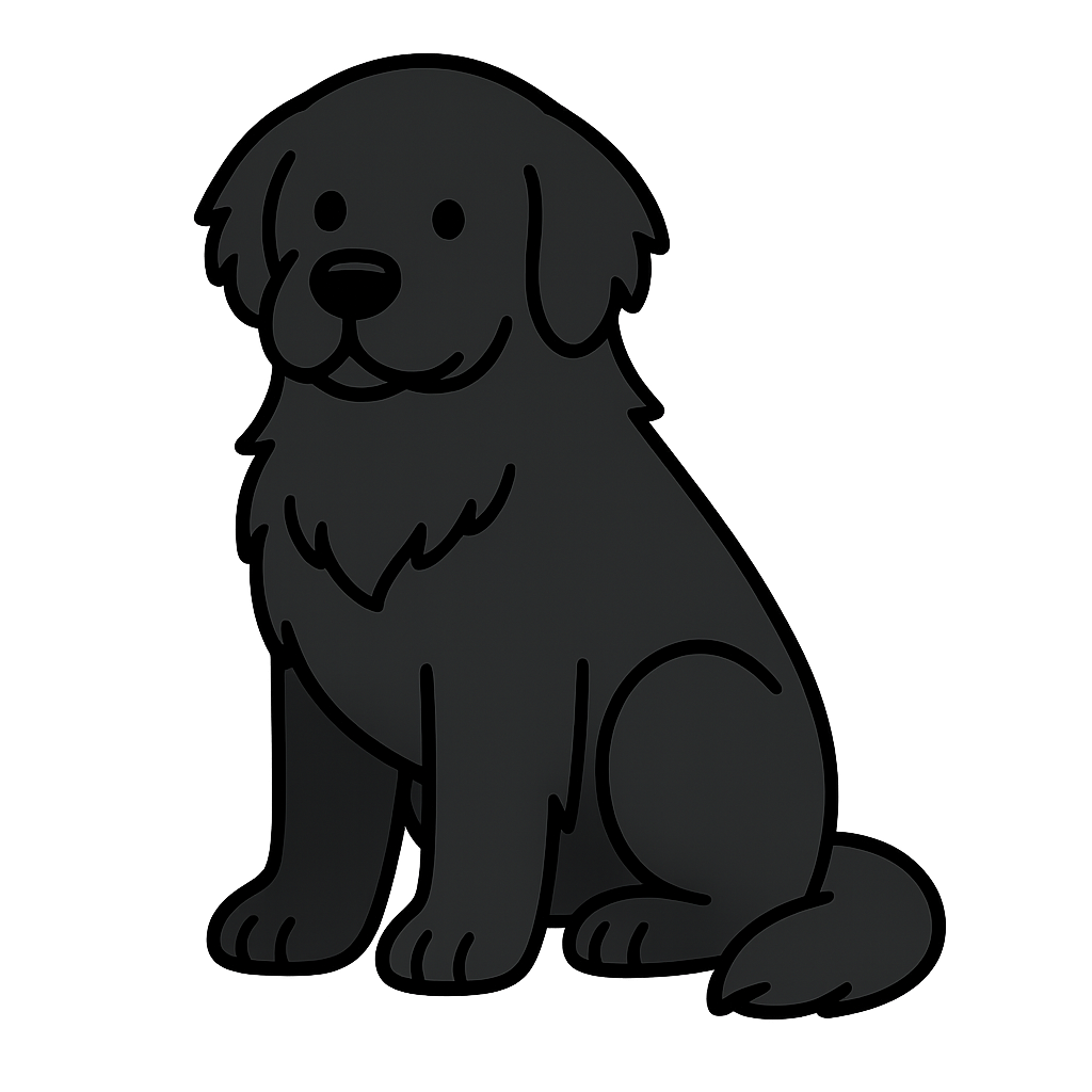 ニューファンドランドのフリーイラストです