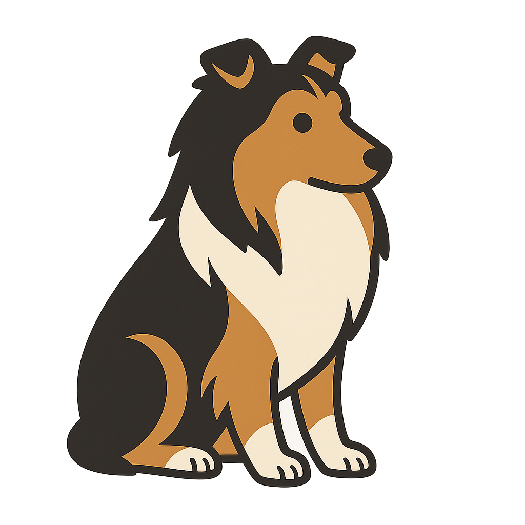 シェットランドシープドッグのフリーイラストです