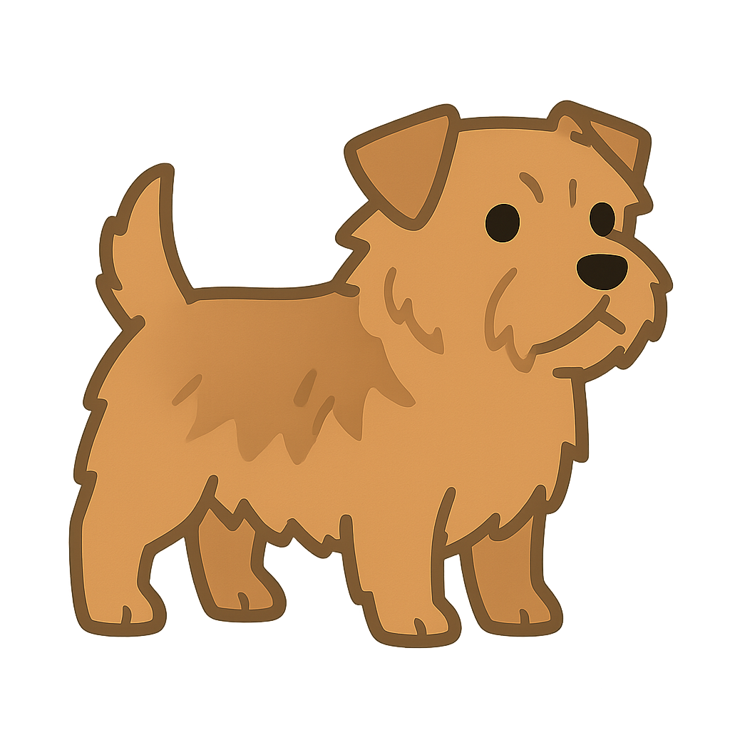 ノーフォークテリアのフリーイラストです