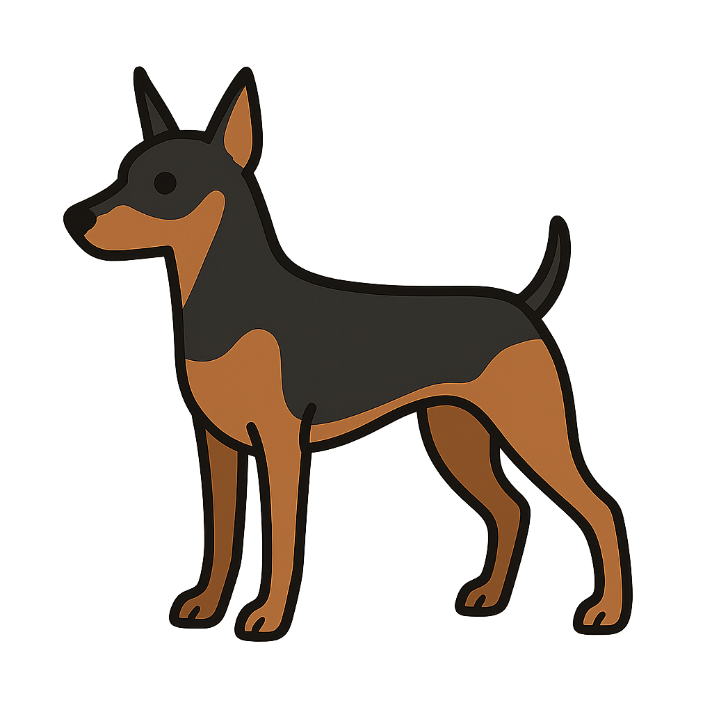 ミニチュアピンシャーのフリーイラストです