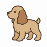 アメリカンコッカースパニエルのフリーイラストです