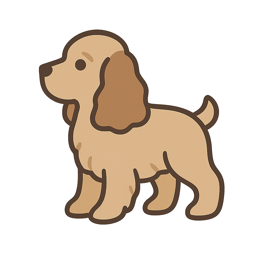 アメリカンコッカースパニエルのフリーイラストです