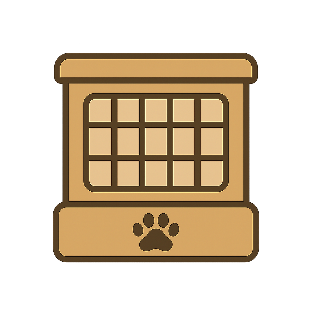 犬用ケージのワンポイントフリーイラストです