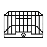 犬用サークルのフリーイラストです