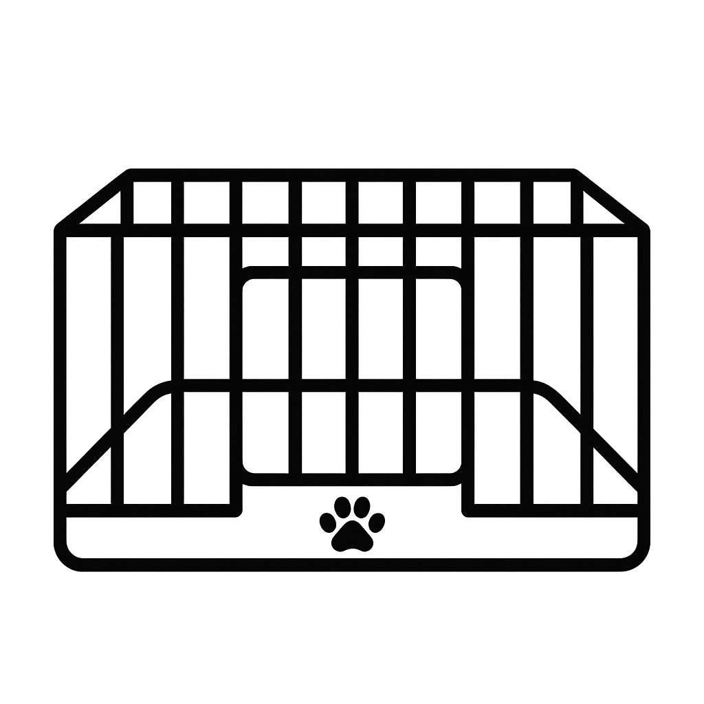 犬用サークルのフリーイラストです