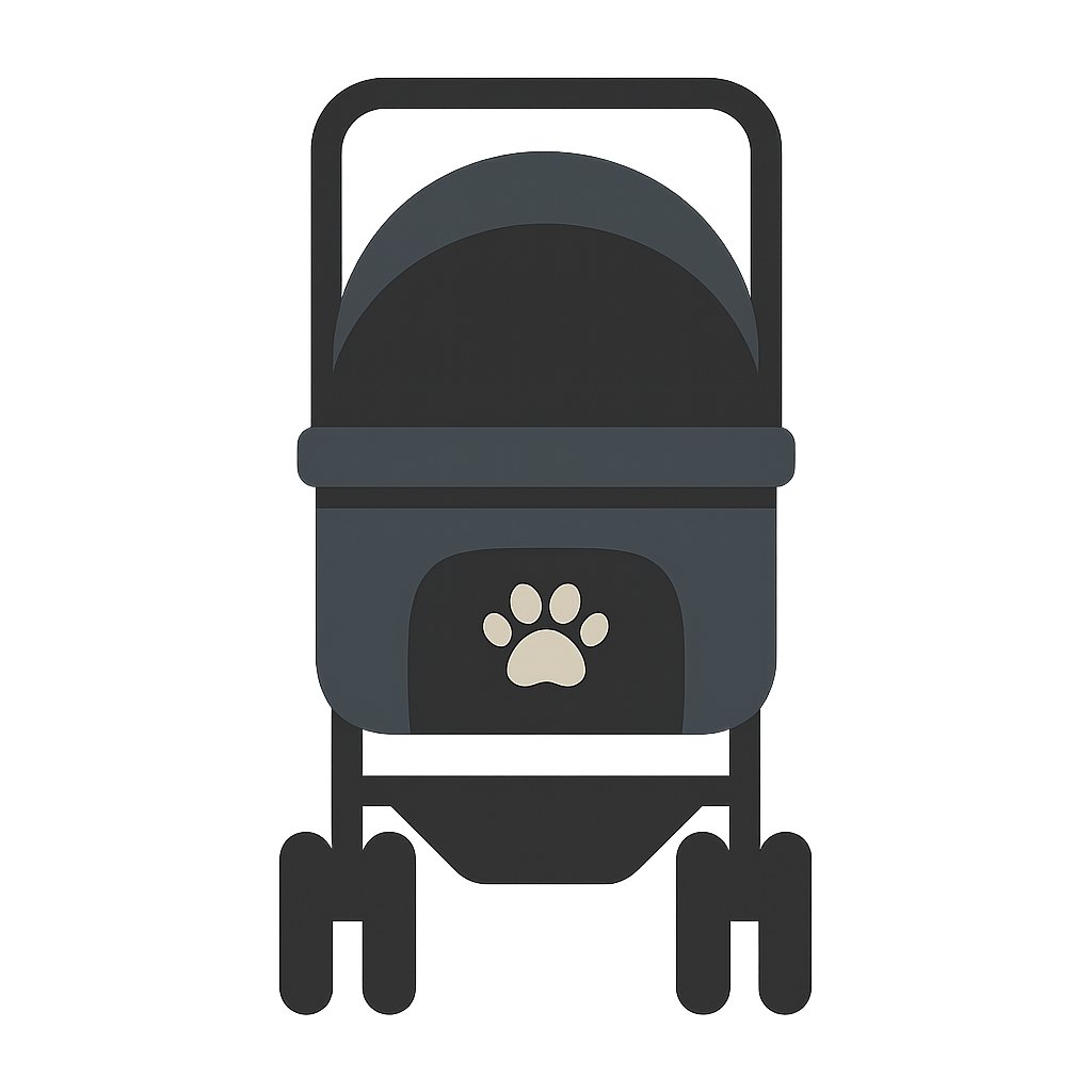 犬用バギー・ドッグカートのフリーイラストです