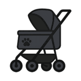 犬用バギー・ドッグカートのフリーイラストです