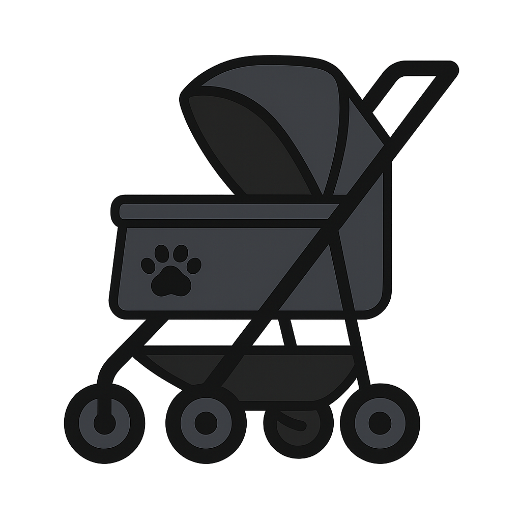 犬用バギー・ドッグカートのフリーイラストです