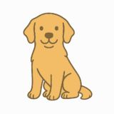 ゴールデンレトリバーのフリーイラストです