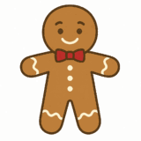 ジンジャーブレッドマンのフリーイラストです