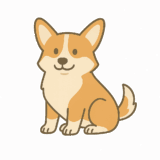 コーギーのフリーイラストです