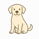 ラブラドールレトリバーのフリーイラストです