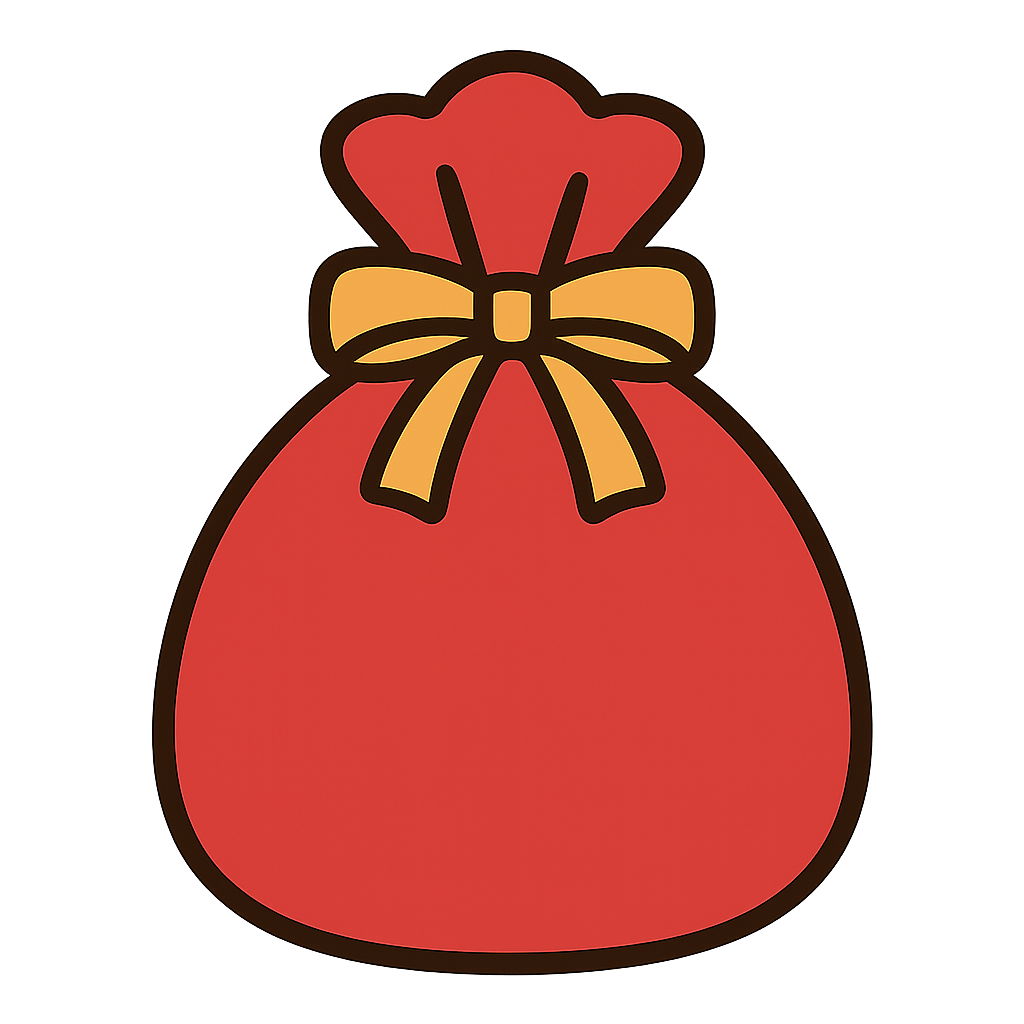 プレゼント袋のフリーイラストです