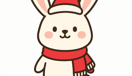 「ウサギのサンタ」のイラスト