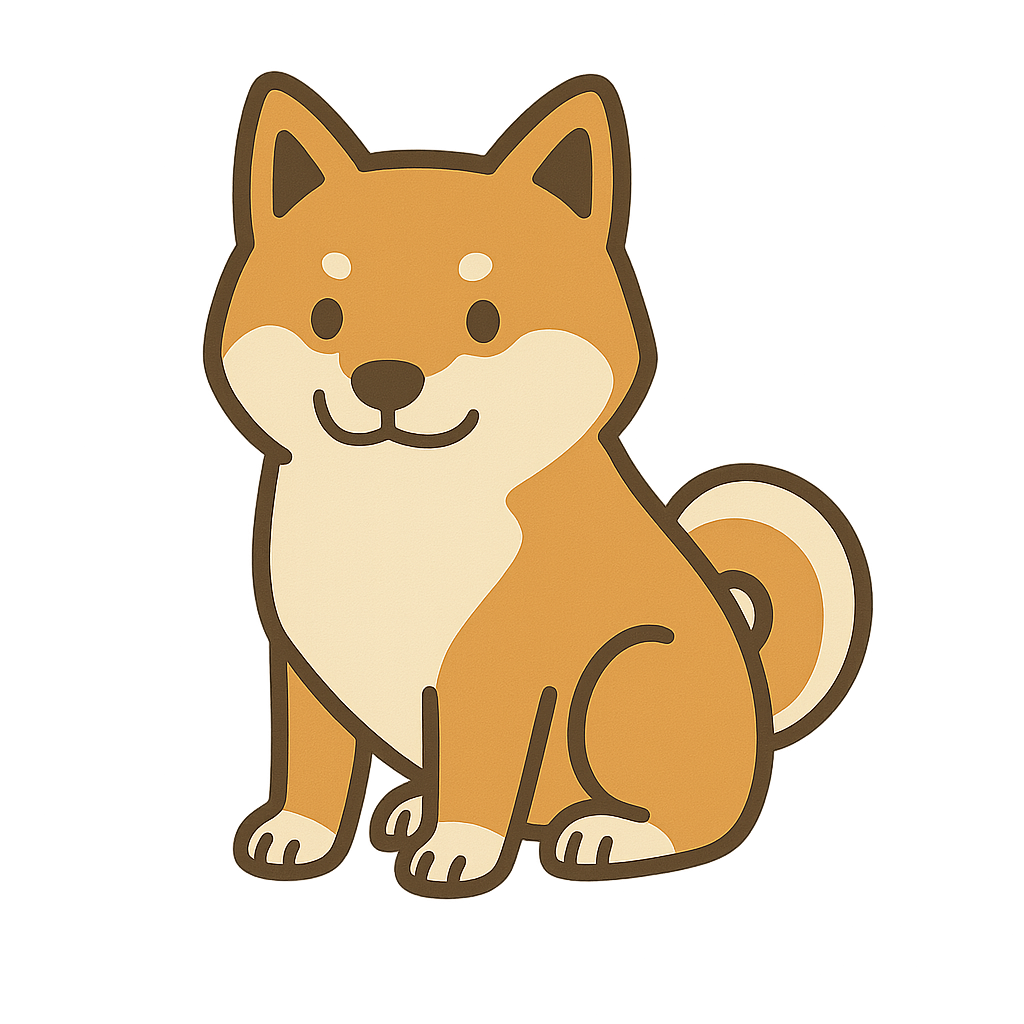 柴犬のフリーイラストです