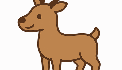 トナカイ（シンプル）のイラスト