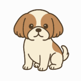 シーズーのフリーイラストです