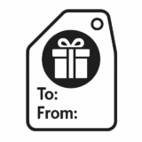 プレゼントタグのフリーイラストです