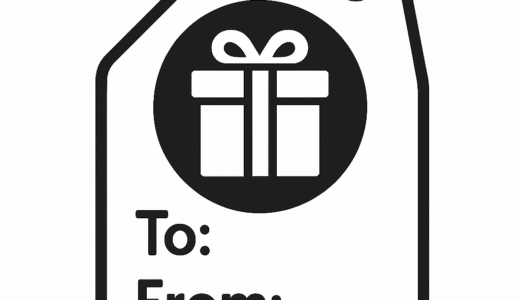 「プレゼントのタグ」のイラスト