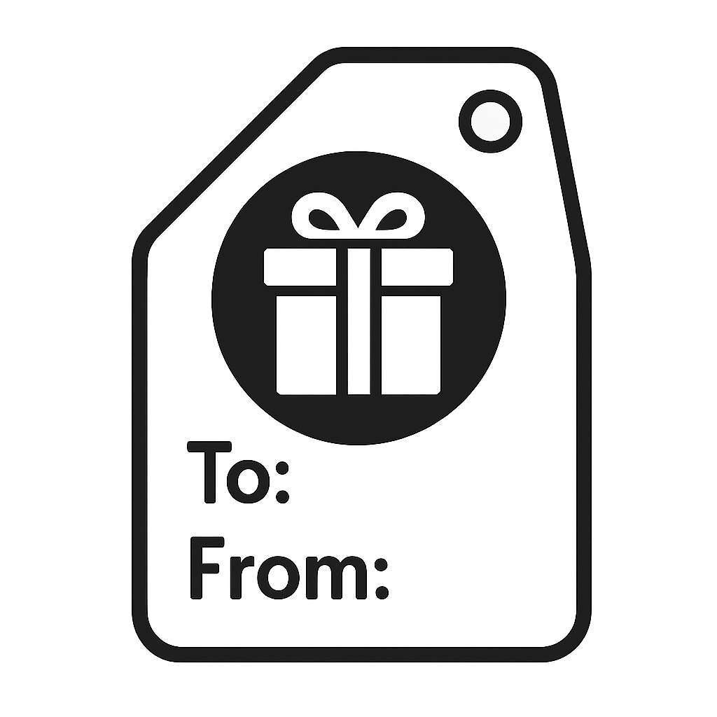 プレゼントタグのフリーイラストです