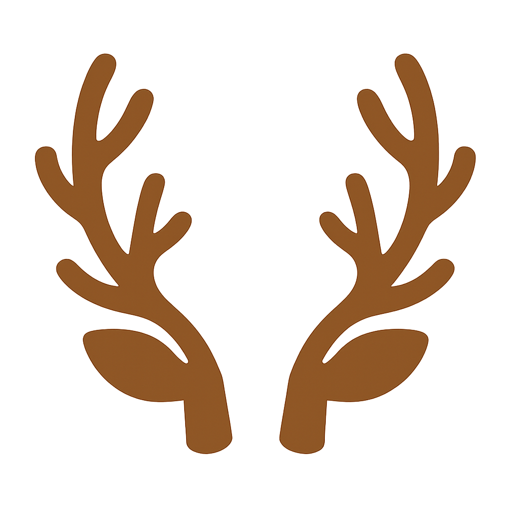 トナカイの角（カラー）のフリーイラストです