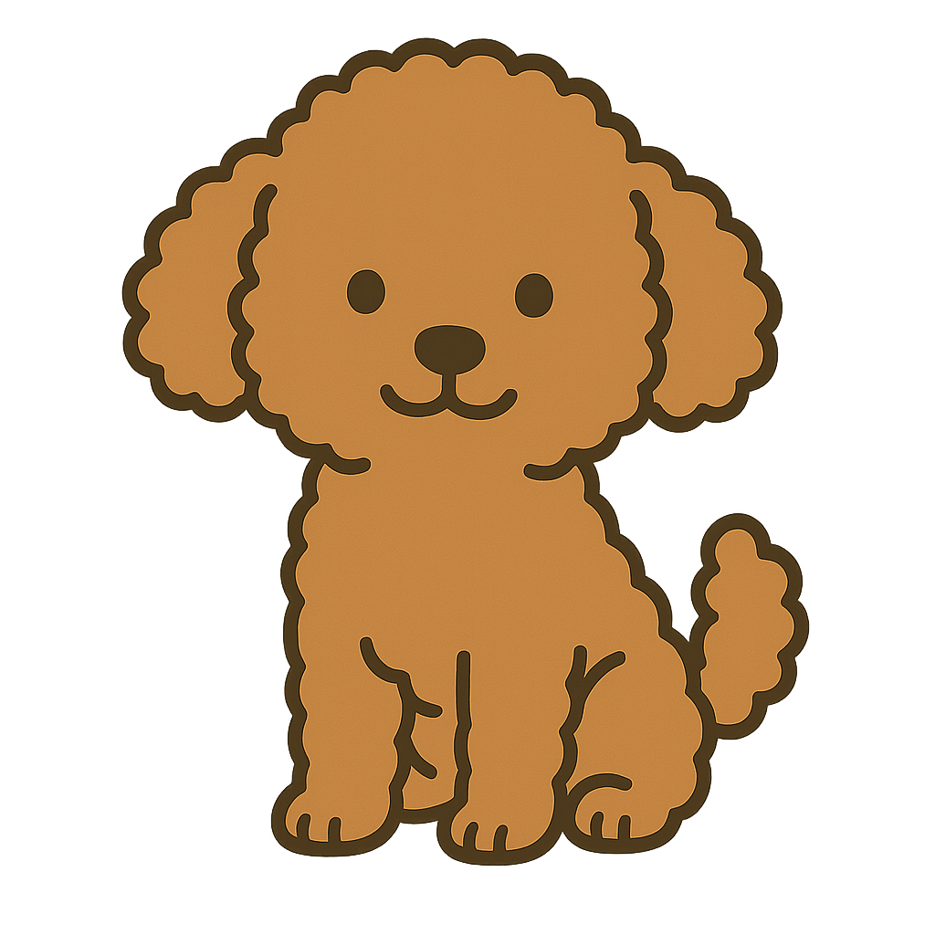 トイプードルのフリーイラストです