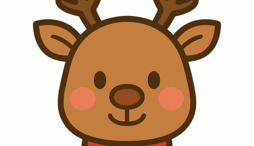 「トナカイ（顔のみ）」のイラスト