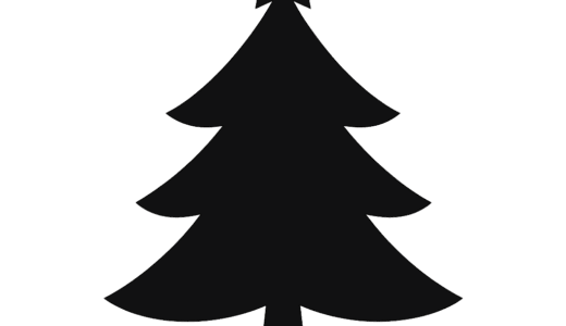 クリスマスツリー（シルエット）のイラスト