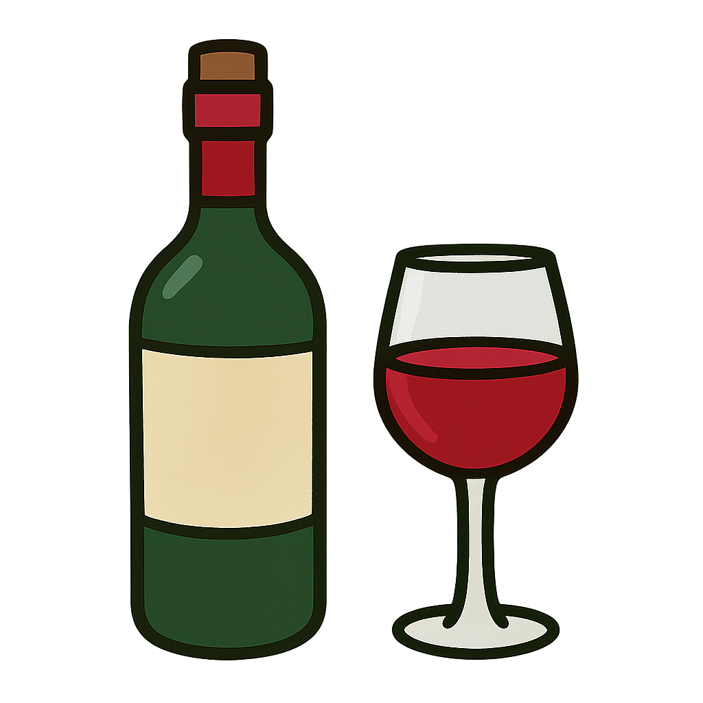 クリスマスっぽいワインのフリーイラストです