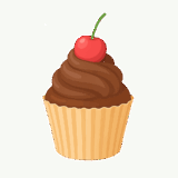 カップケーキのイラストです（背景透過png）