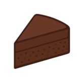 ガトーショコラのイラストです（背景透過png）