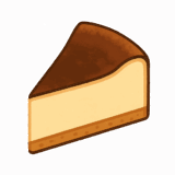 バスクチーズケーキのイラストです（背景透過png）