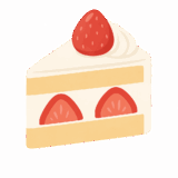 ショートケーキのイラストです（背景透過png）