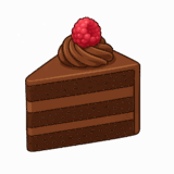 チョコレートケーキのイラストです（背景透過png）