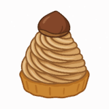 モンブランのイラストです（背景透過png）