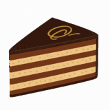 オペラケーキのイラストです（背景透過png）