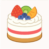 フルーツケーキのイラストです（背景透過png）